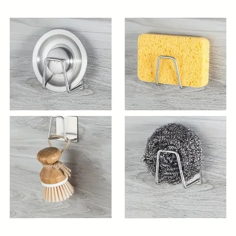 Self-Adhesive Kitchen Sponge & Sink Organizer Rack