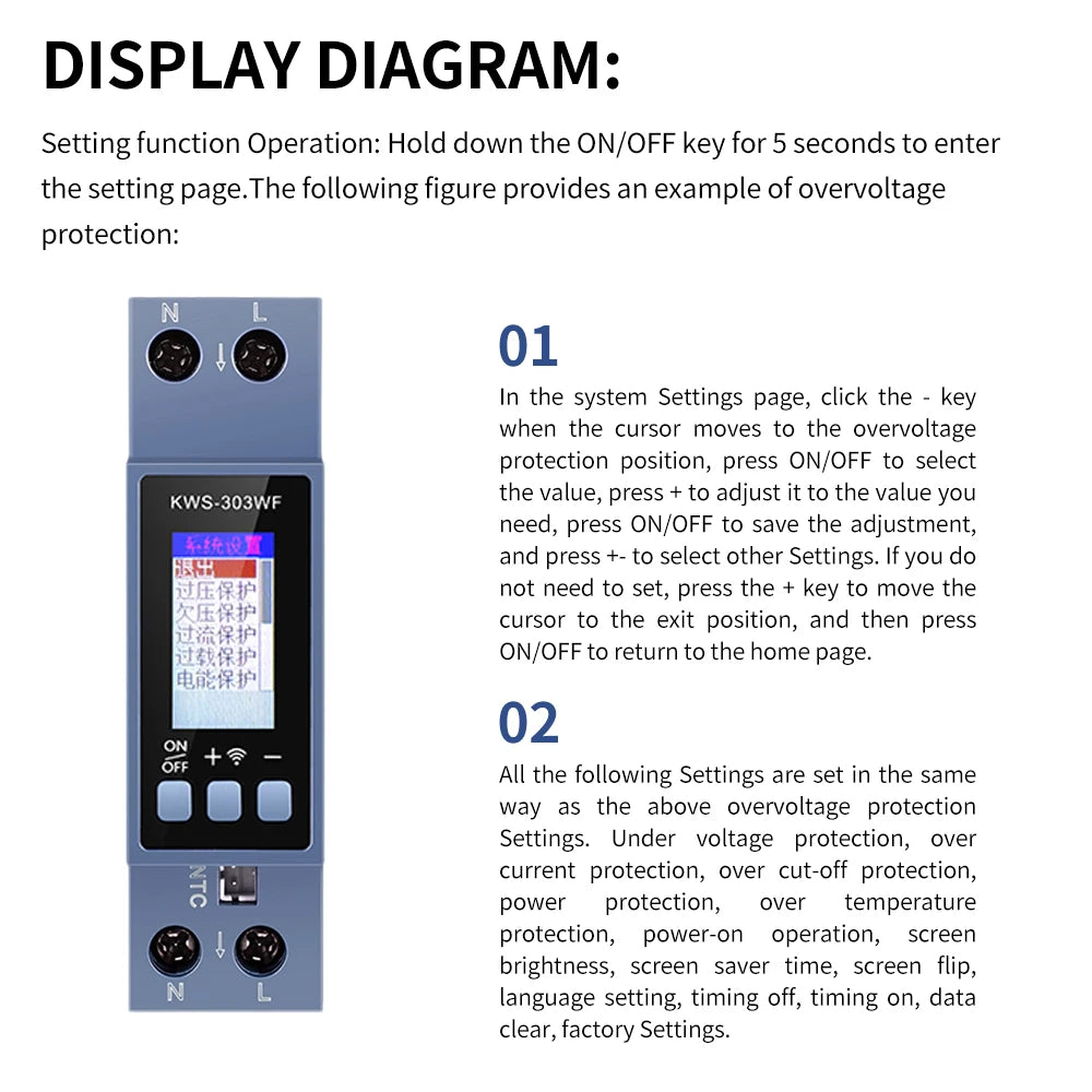 Tuya WiFi Smart Switch with Energy Meter