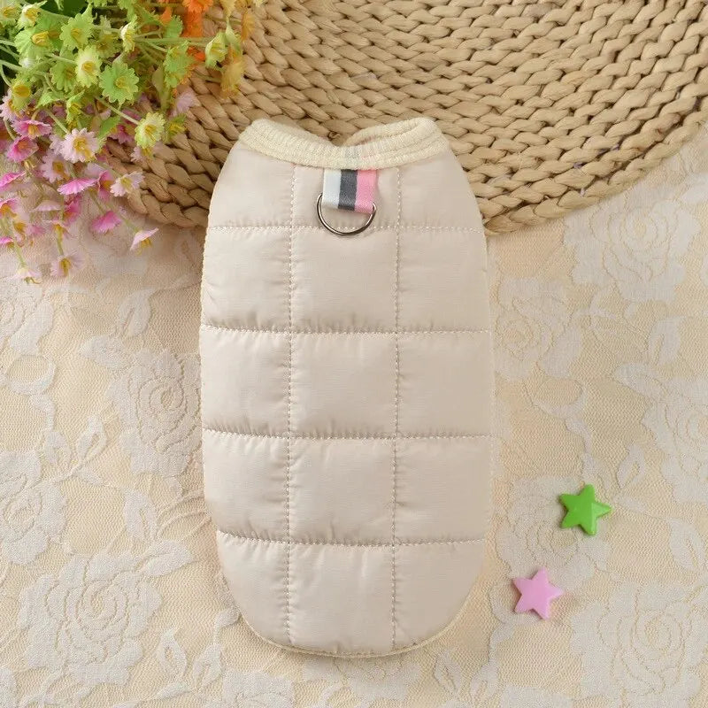 Winter Cotton Dog Vest Coat – Warm & Windproof for Small & Medium Dogs!