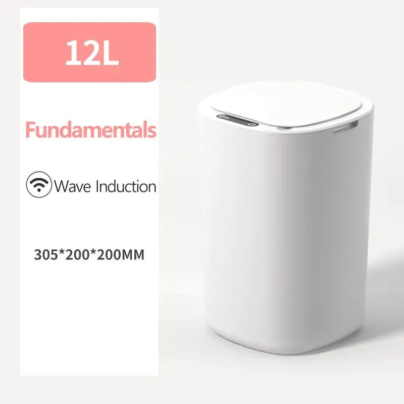 Smart Sensing Automatic White Trash Can 12L