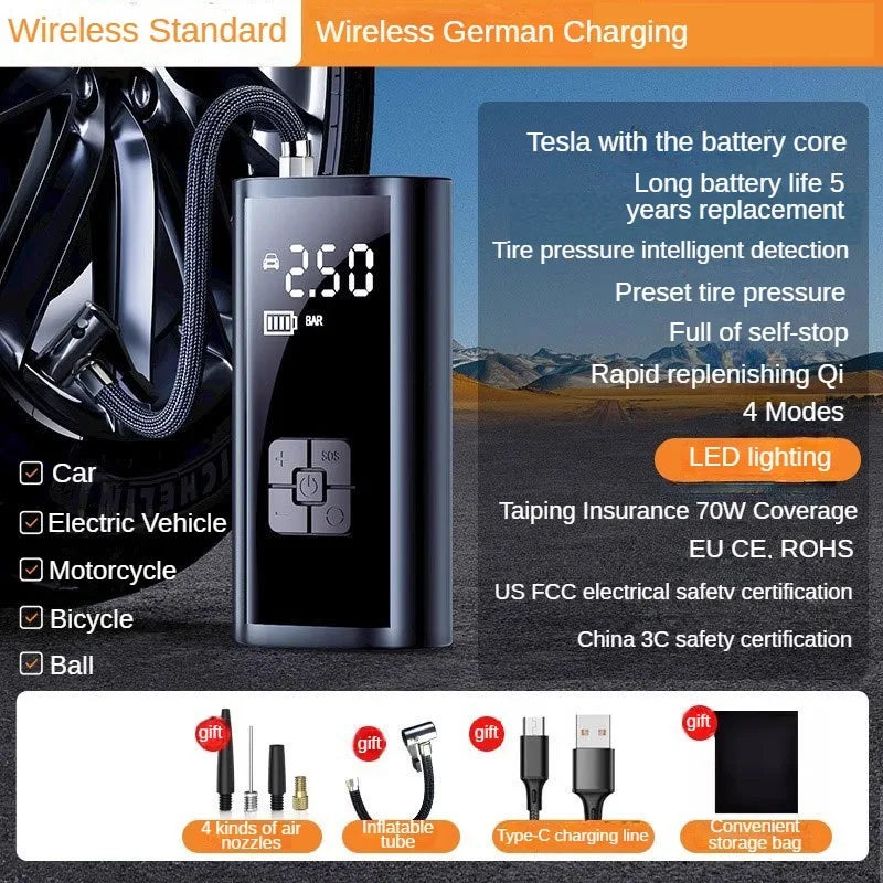Wireless Car Air Pump 150PSI Multi-Purpose Inflator