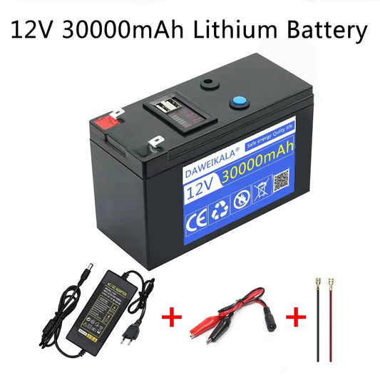 12V 30Ah Lithium Battery Pack with Charger