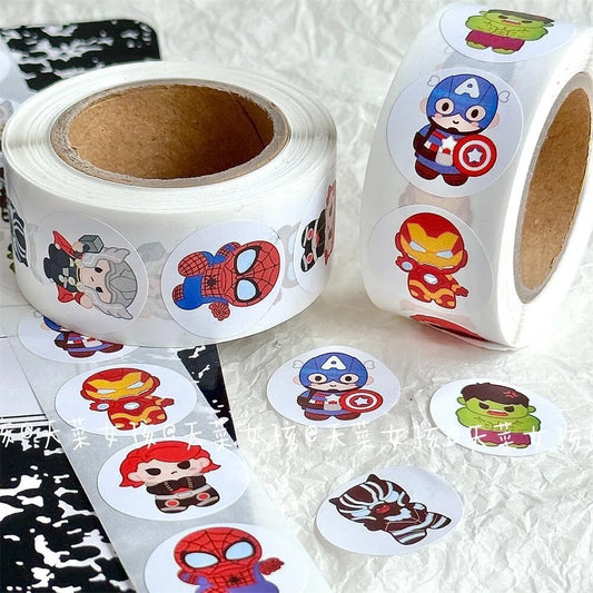 500PCS Avengers Roll Stickers – Kawaii Kids Gift