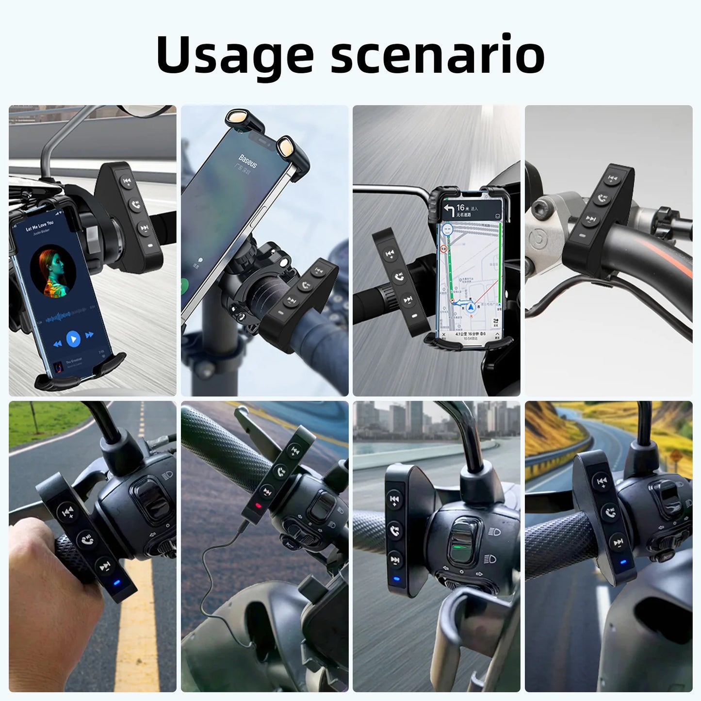 Motorcycle Bluetooth Handlebar Media Controller Switch