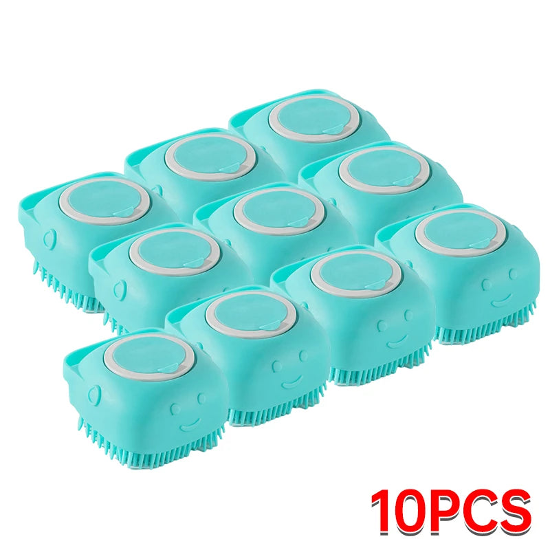 Soft Silicone Pet Bath Brush – Wash & Massage in One!