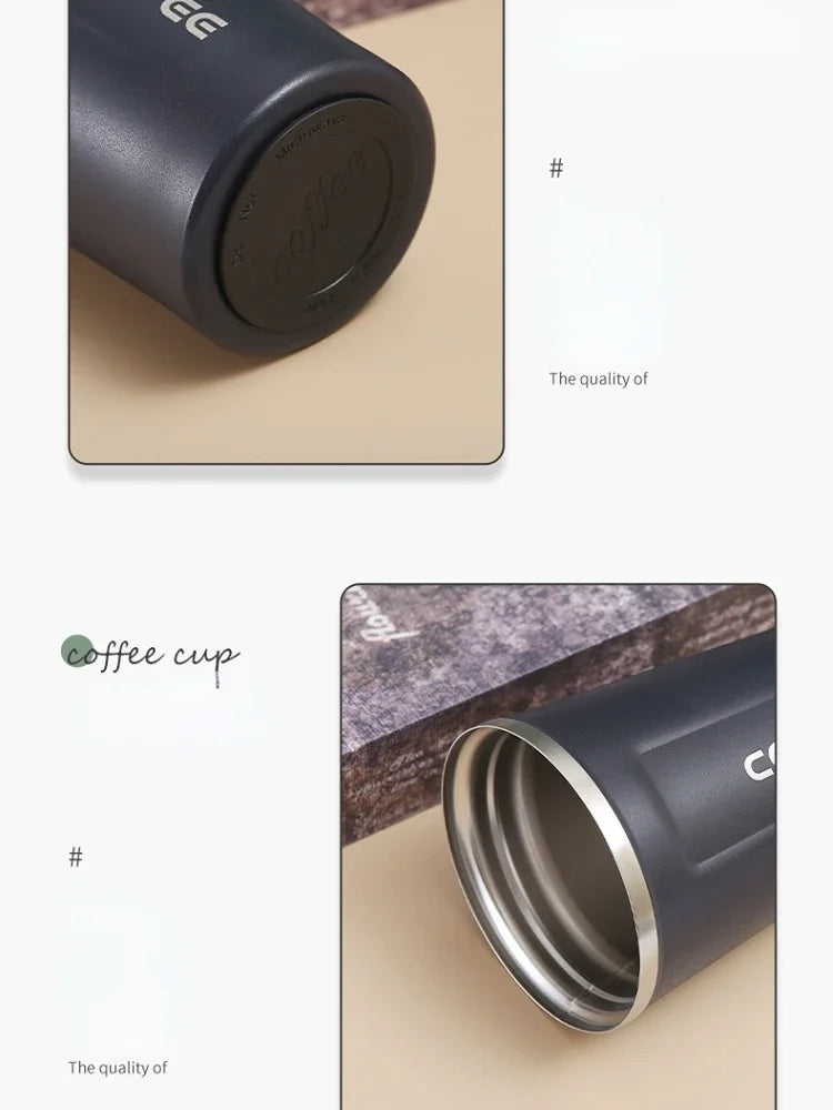 Stainless Steel Smart Coffee Tumbler with Intelligent Temperature Display
