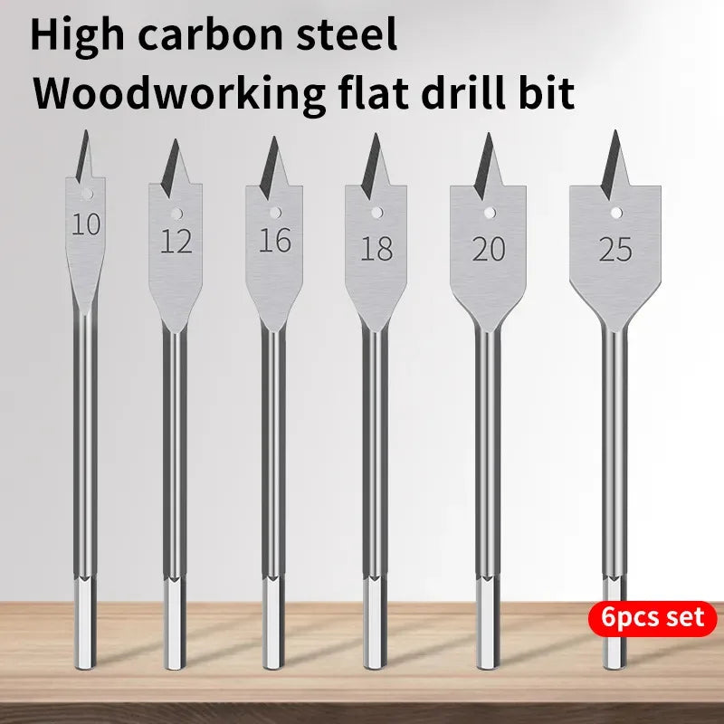Drill perfect holes with this flat bit woodworking set!