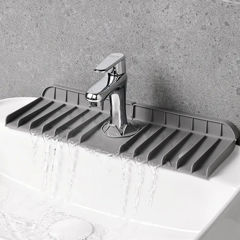 Silicone Faucet Mat & Sink Splash Guard – 2-in-1 Drying Pad