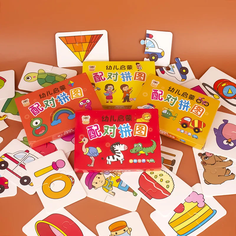 32 Pcs Enlightenment Card Matching Puzzle – Fun & Smart Learning for Kids!