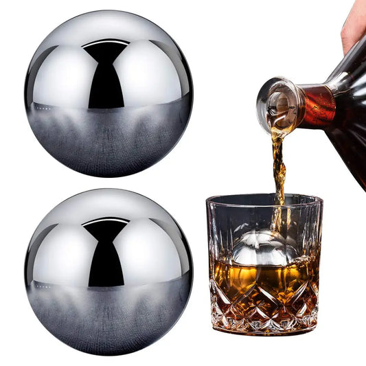 Stainless Steel Round Whiskey Stones Set