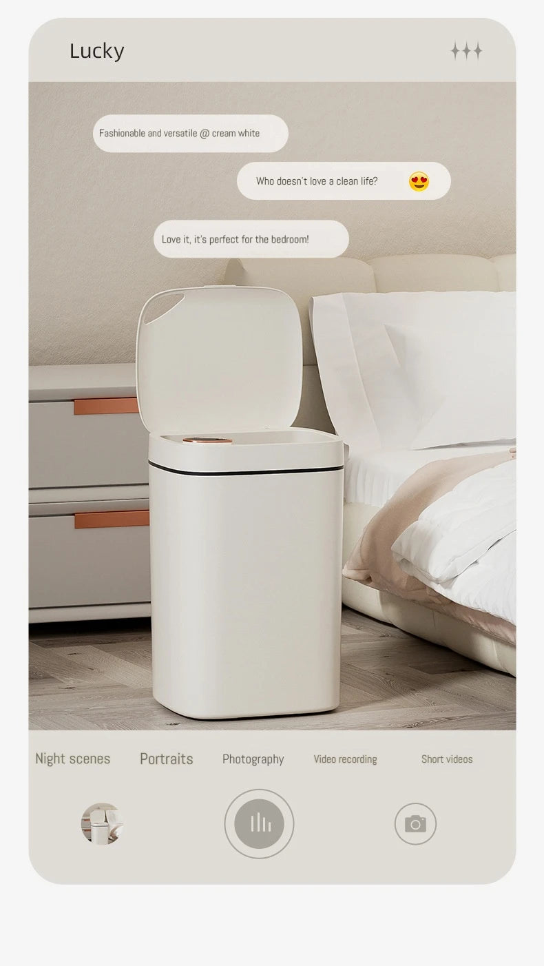 16L Smart Non-Contact Bathroom Trash Can