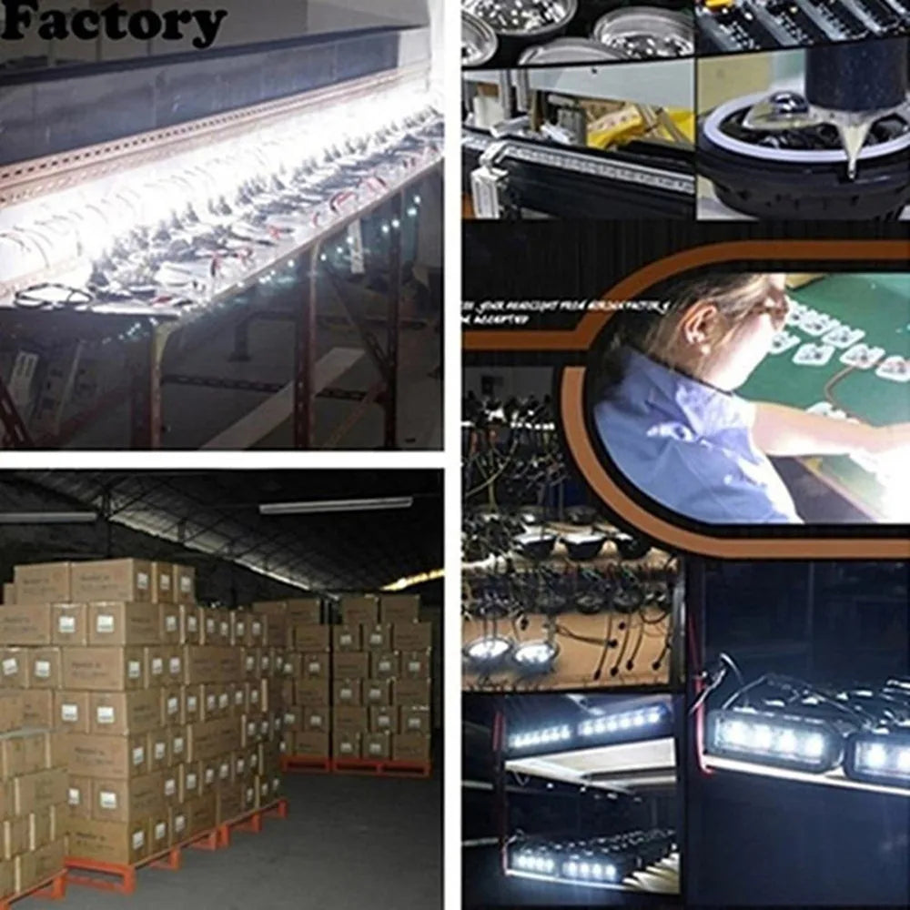 100W LED Motorcycle Fog Driving Lights Pair