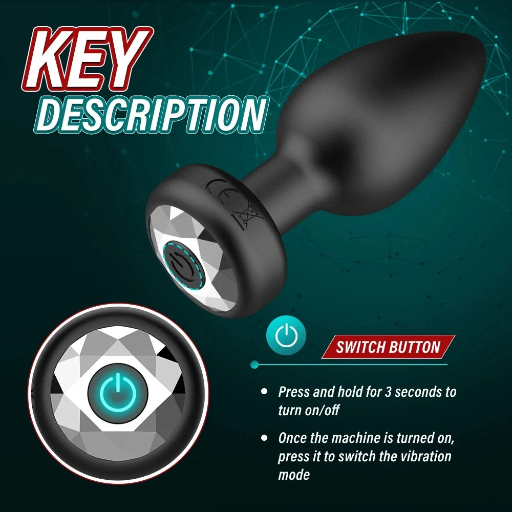 Mini Remote Control Vibrating Anal Plug