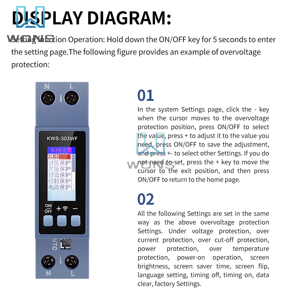 Tuya WiFi Smart Switch with Energy Meter