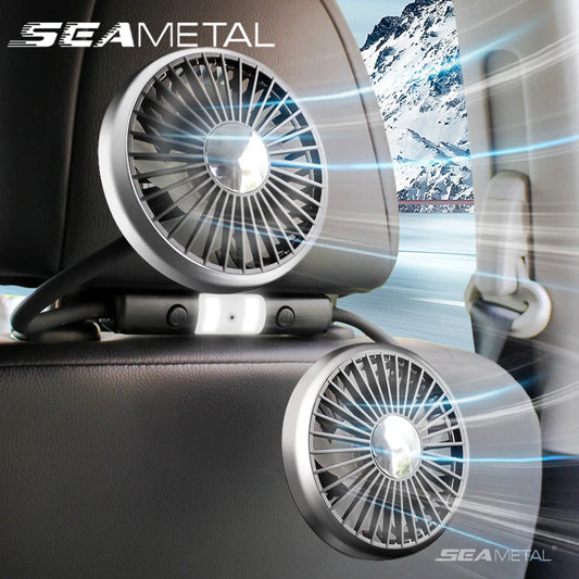 SEAMETAL Dual Head Car USB Cooling Fan