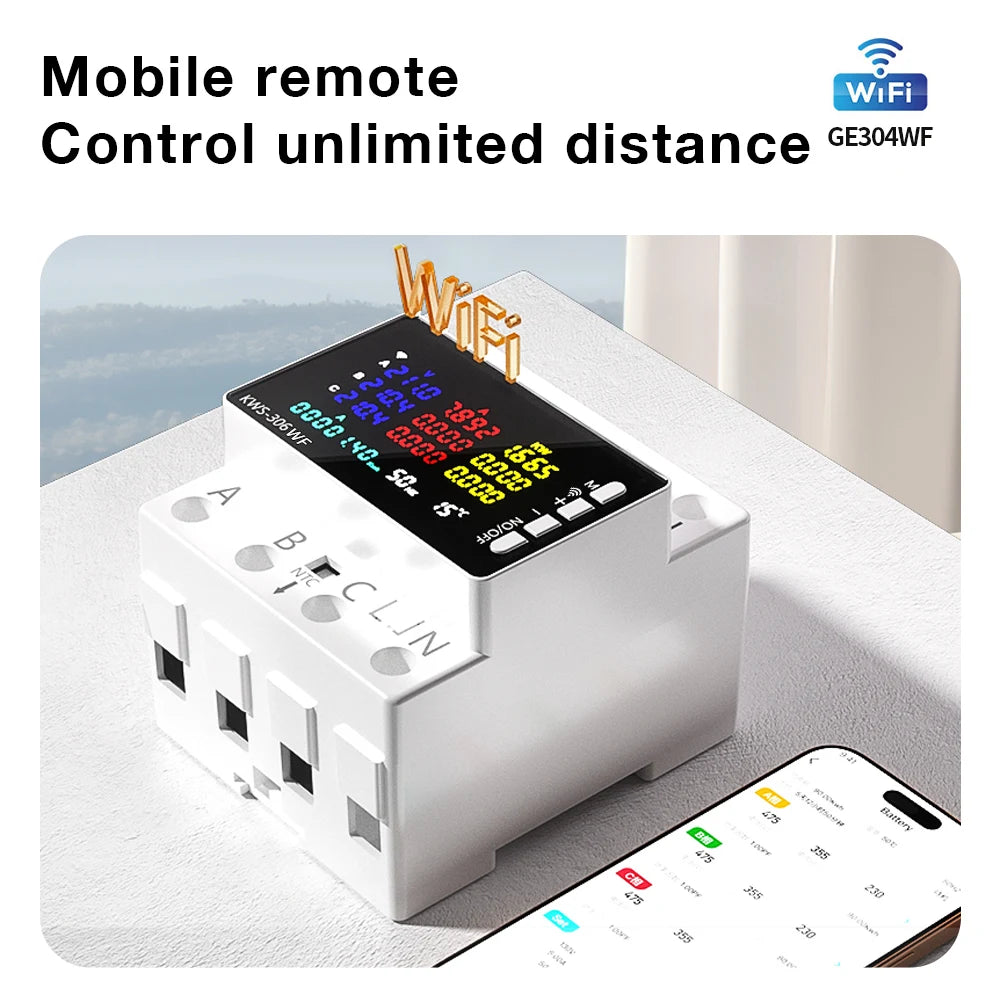 WiFi Smart 3-Phase Power Energy Meter