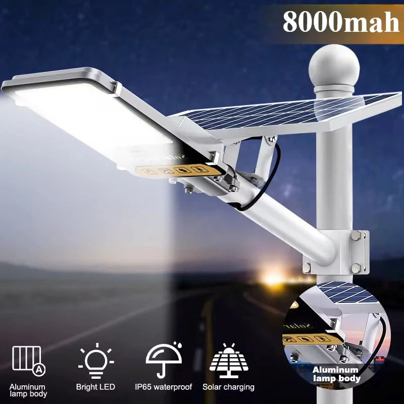 8000mAh Aluminum Solar Street Light Waterproof Outdoor