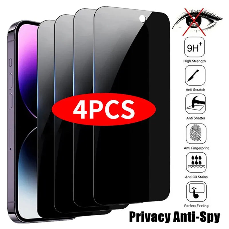 4PCS Privacy Screen Protector for iPhone Models