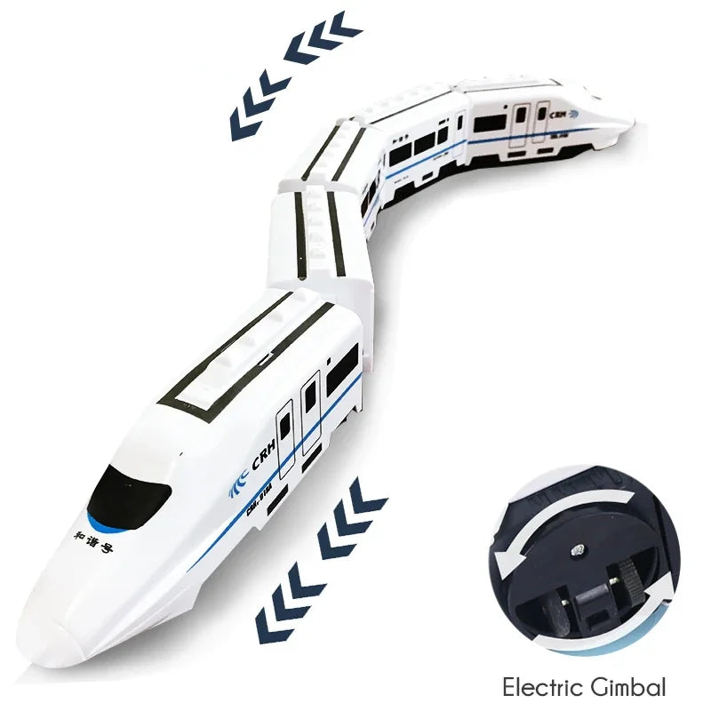 DIY High-Speed Railway Train Toy – Electric Sound & Light