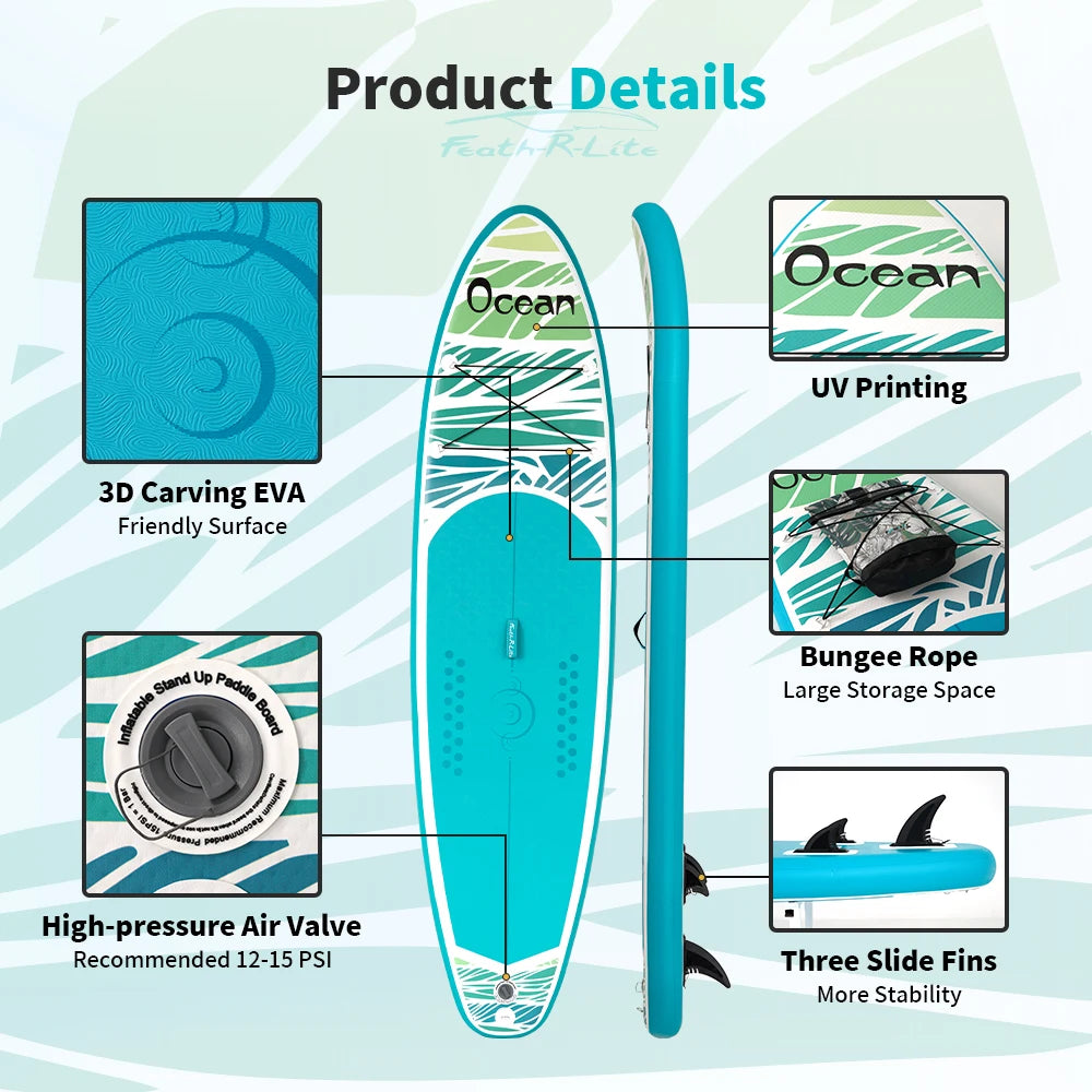 FunWater 335cm Inflatable SUP Paddle Board Set