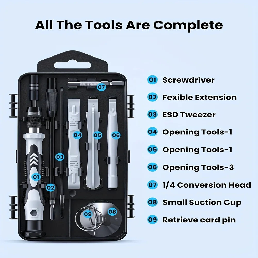 115-Piece Precision Screwdriver Set for Electronics Repair