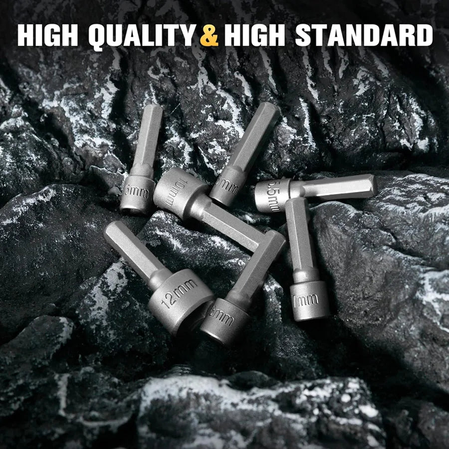 9/14pcs Hex Socket Wrench Set – Screwdriver & Extension Rod Kit