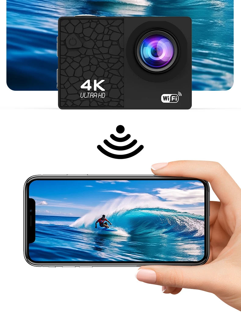 Dive into adventure with this IP68 sport action camera!