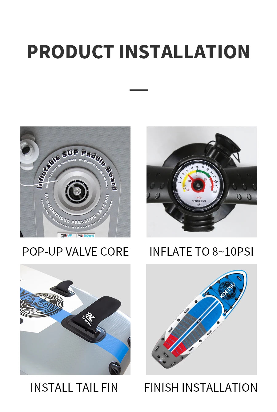 KOETSU Inflatable SUP Board with Accessories