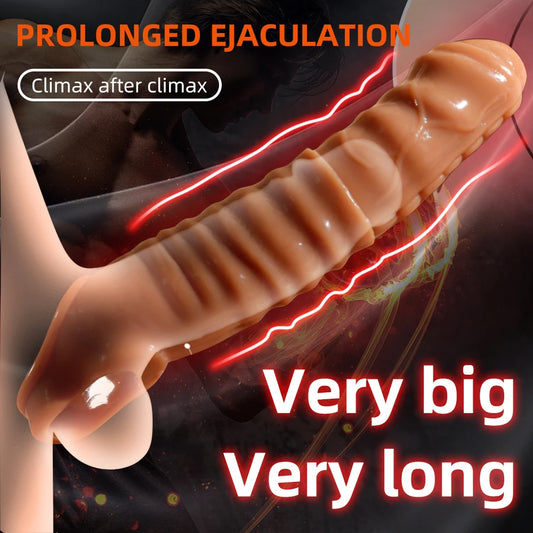 Reusable Silicone Penis Enlargement Sleeve & Cock Rings