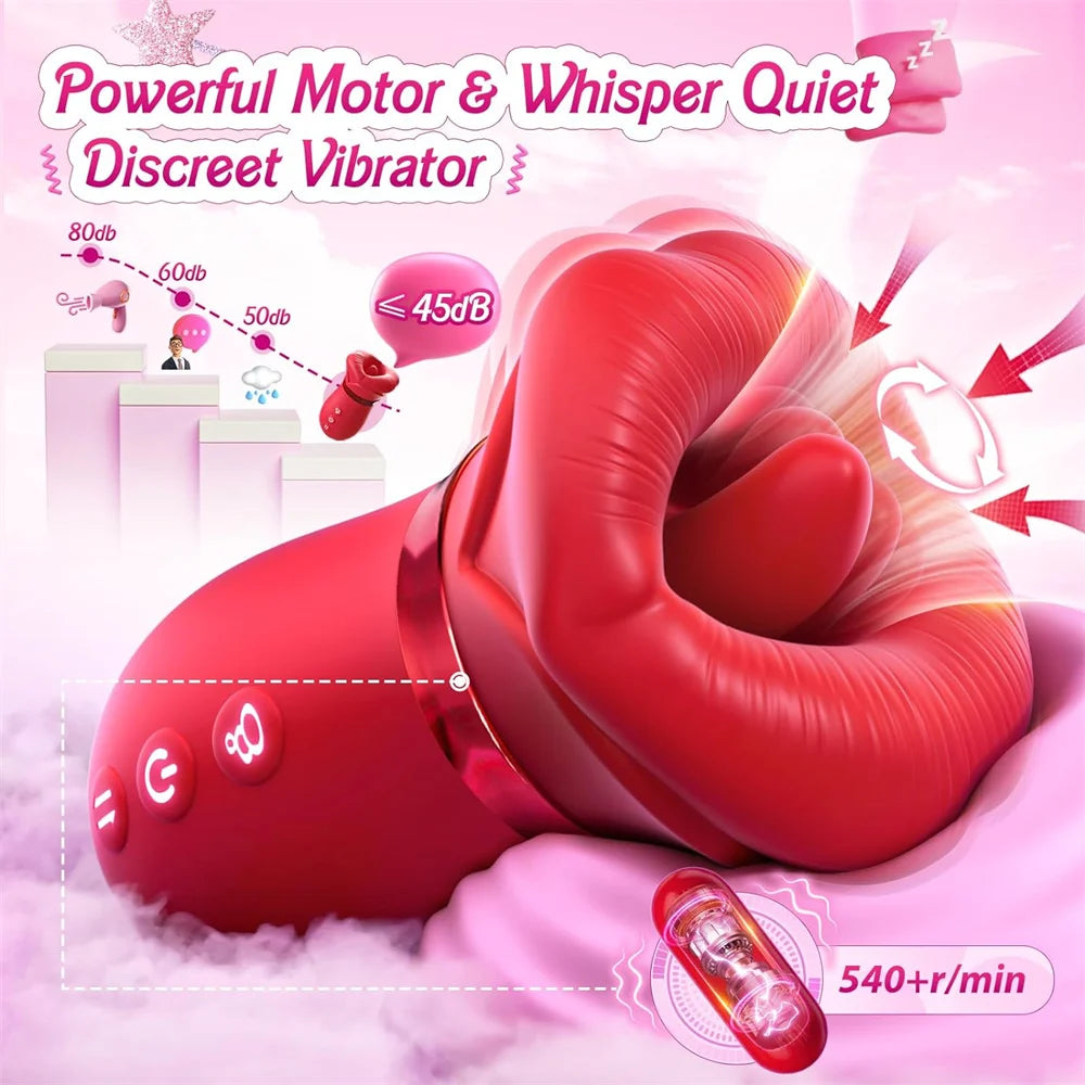 Rose Tongue Licking Clit & Nipple Vibrator