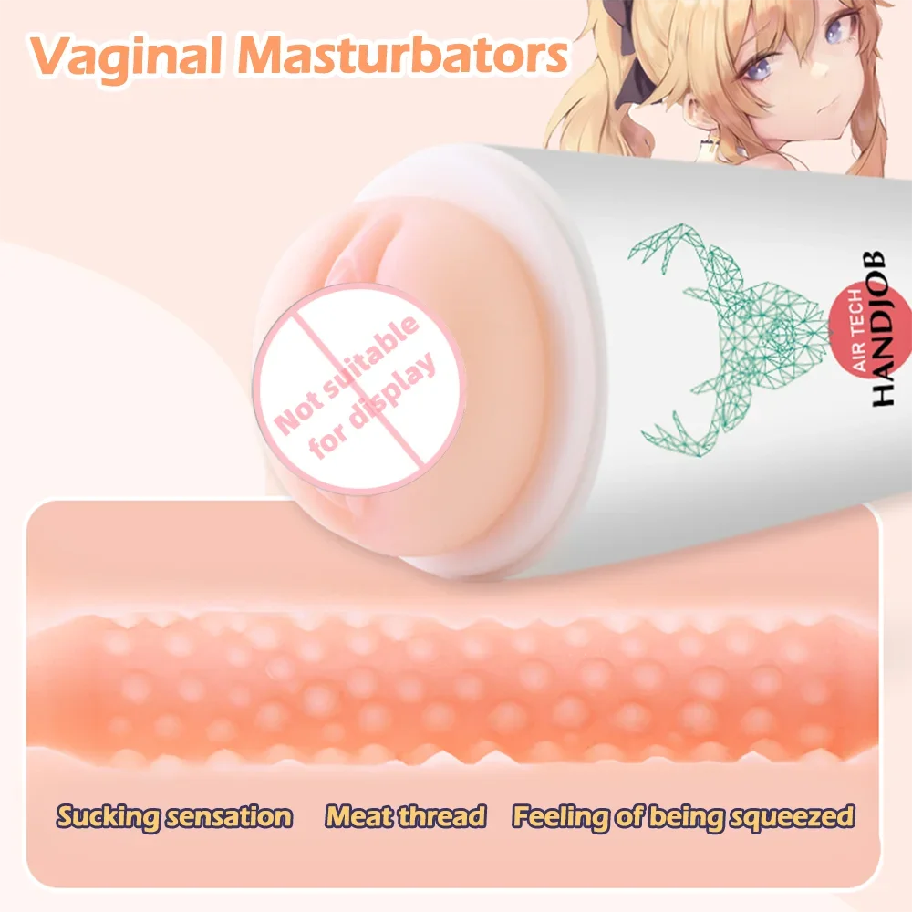 Realistic Vagina Masturbator with Scrotum Stimulator