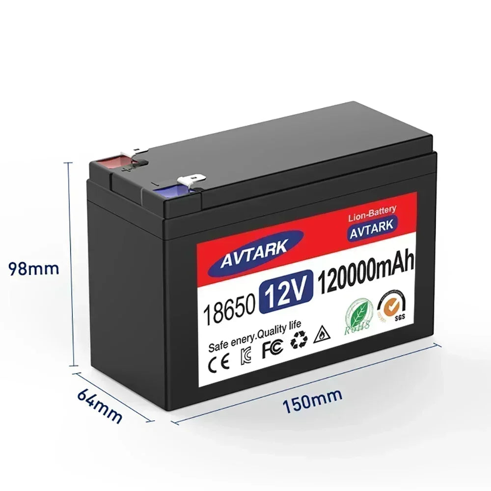12V LiFePO4 Battery Pack with BMS + Charger