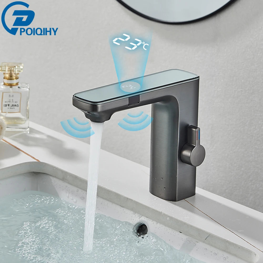 Smart Touchless Basin Faucet with Digital Display