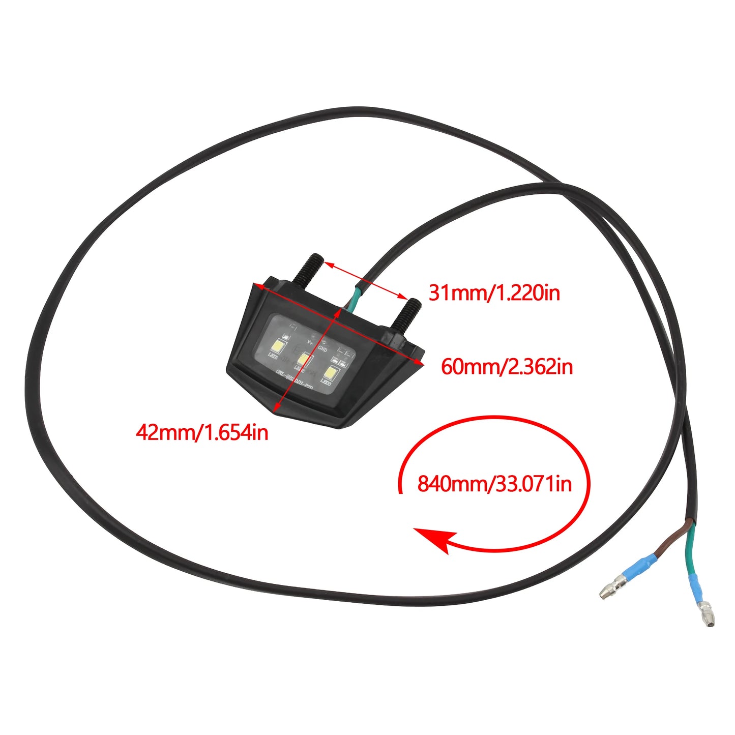 Mini LED License Plate Light 12V Universal