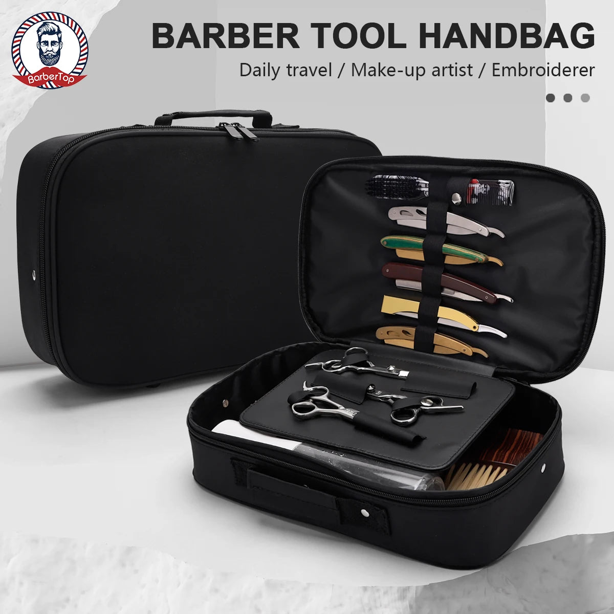 Organize your tools with this barber scissors comb bag!