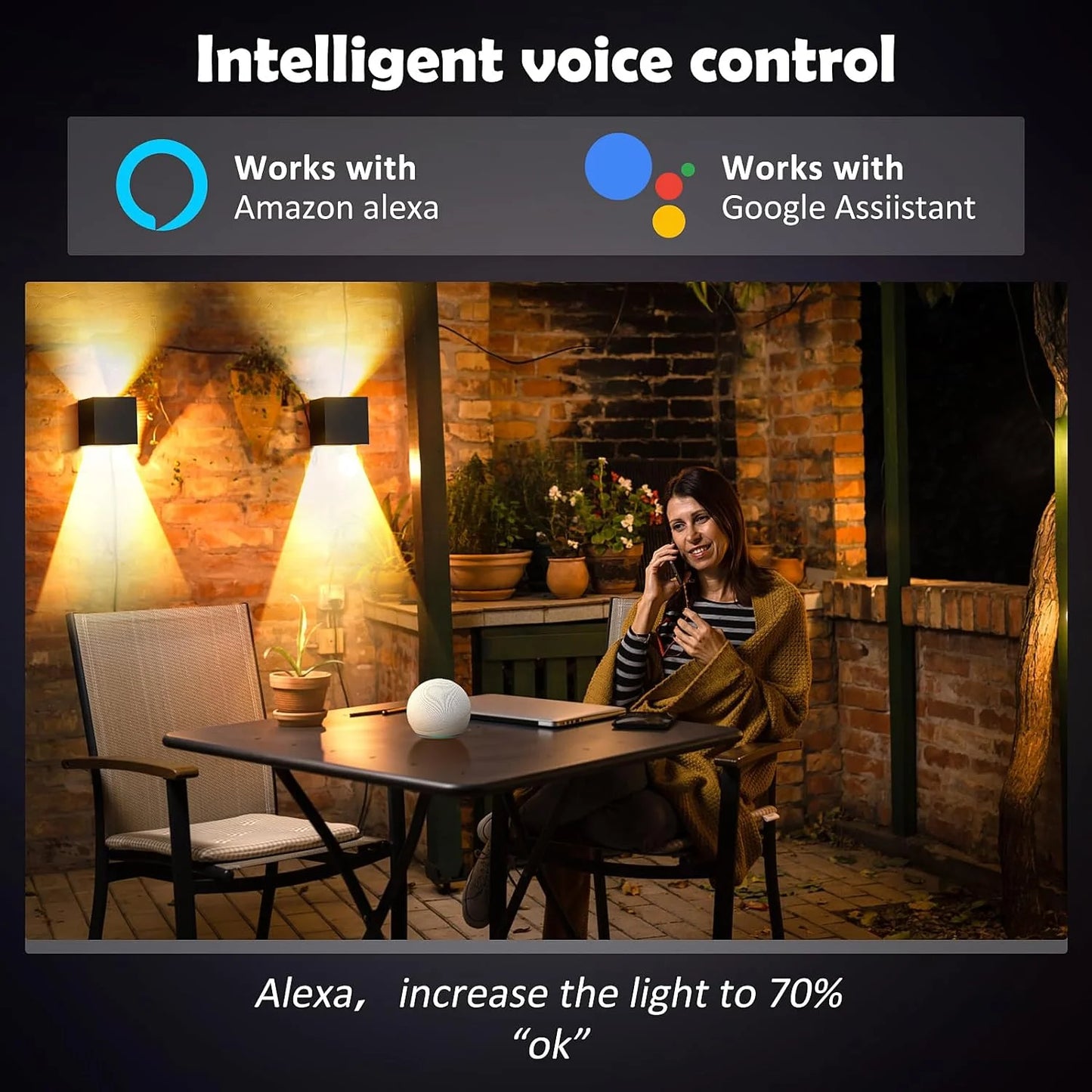 Smart WiFi LED Wall Lamp with RGBCW Colors