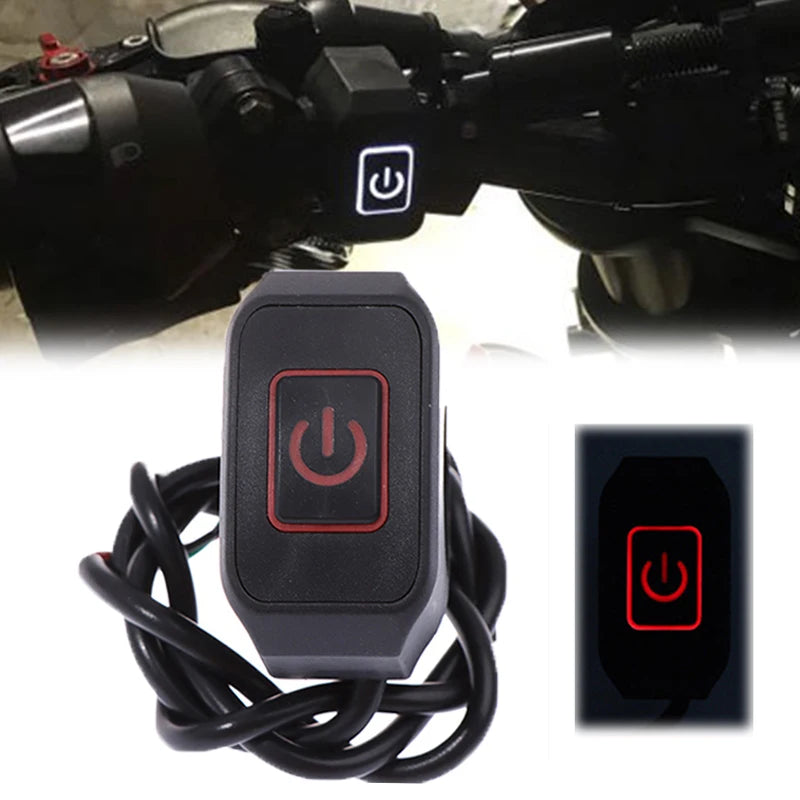 Motorcycle Handlebar Switch with LED Light Waterproof
