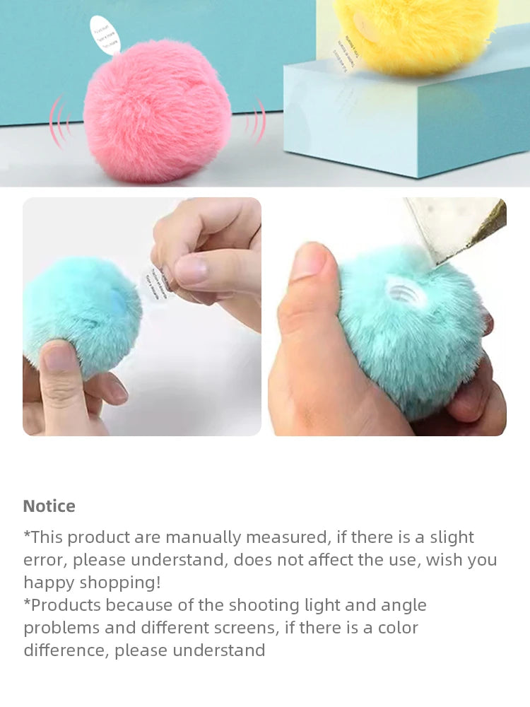 Smart Plush Cat Toy – Electric Catnip Squeaky Ball