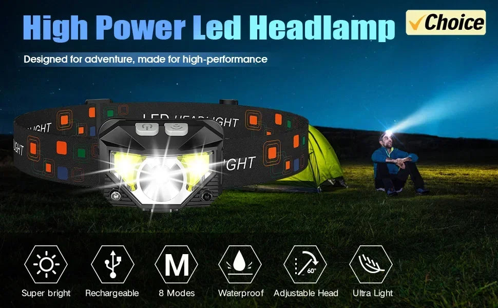 Rechargeable LED Flashlight & Work Light with Power Bank