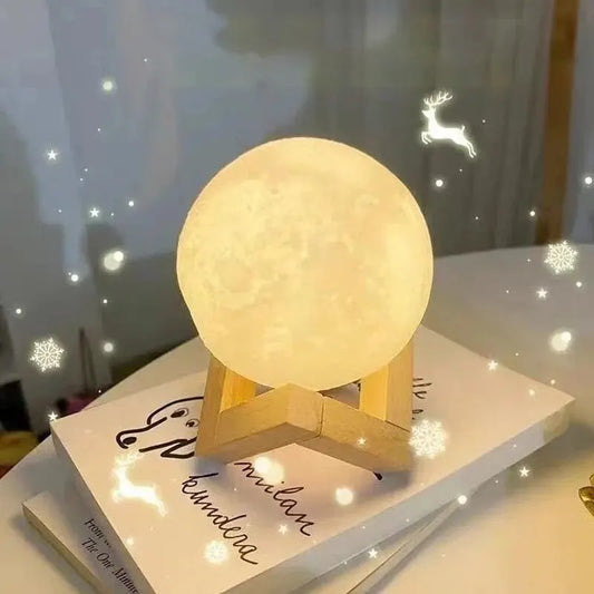 8cm DIY Galaxy Moon Lamp with Stand - Clickilix