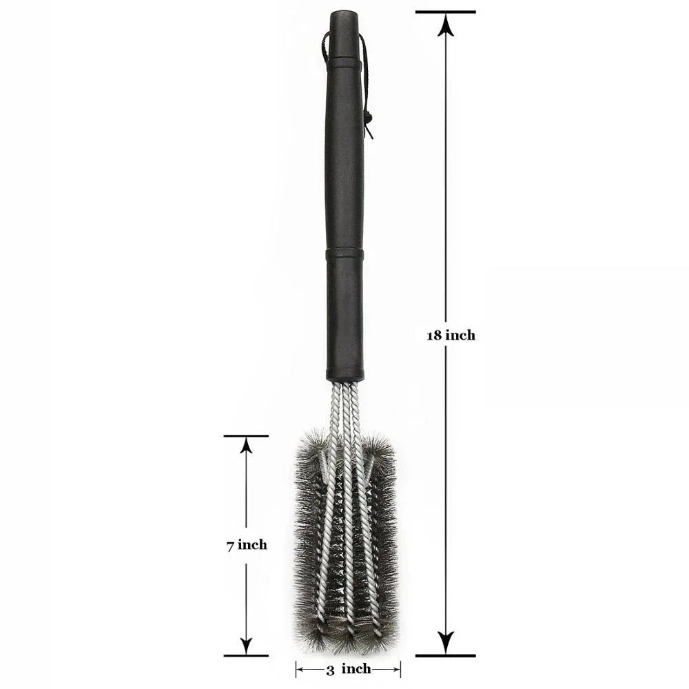 Stainless Steel BBQ Grill Brush – Tough on Grime, Gentle on Grills!