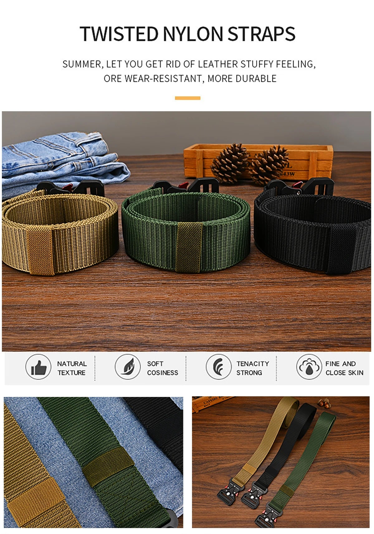 Multi-Function Outdoor Canvas Belt for Men