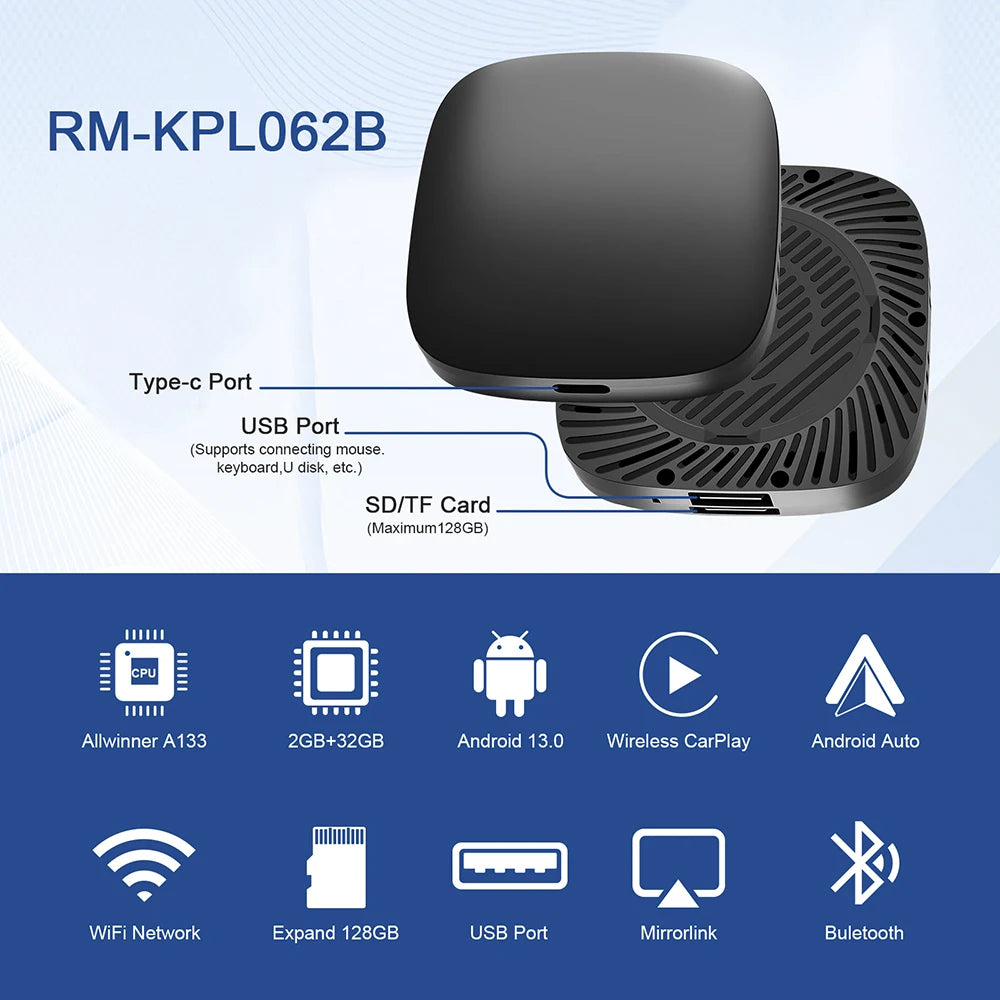 Smart CarPlay AI Box – Android 13 TV Power in Your Car!