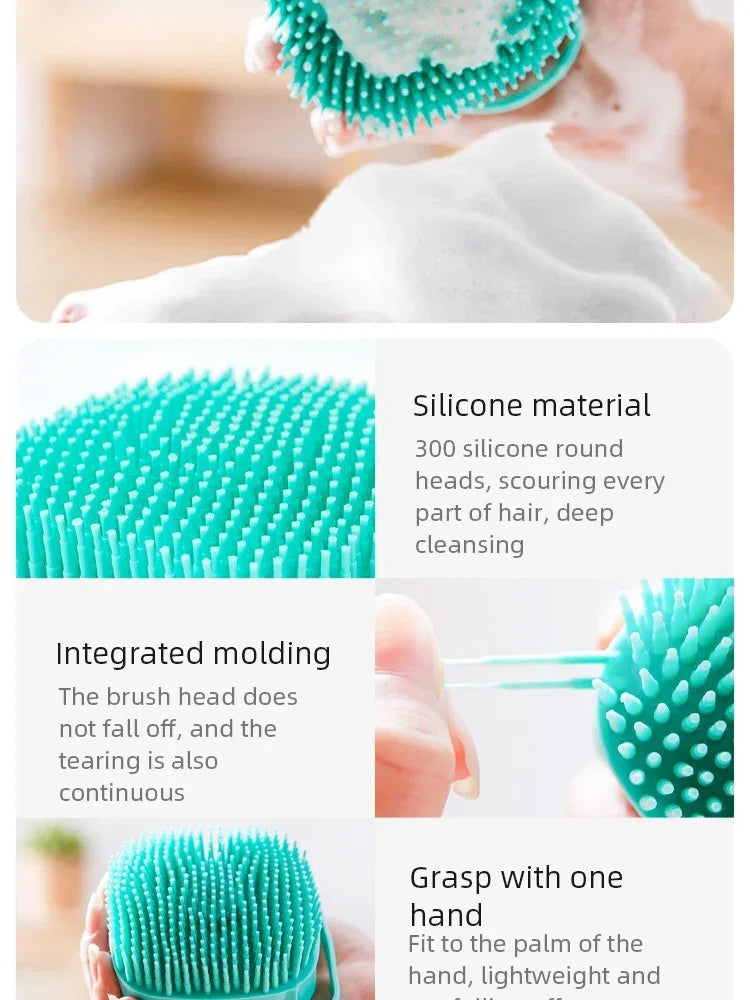 Soft Silicone Pet Bath Brush – Wash & Massage in One!