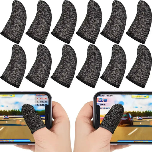 24pcs Touchscreen Gaming Finger Sleeves Set