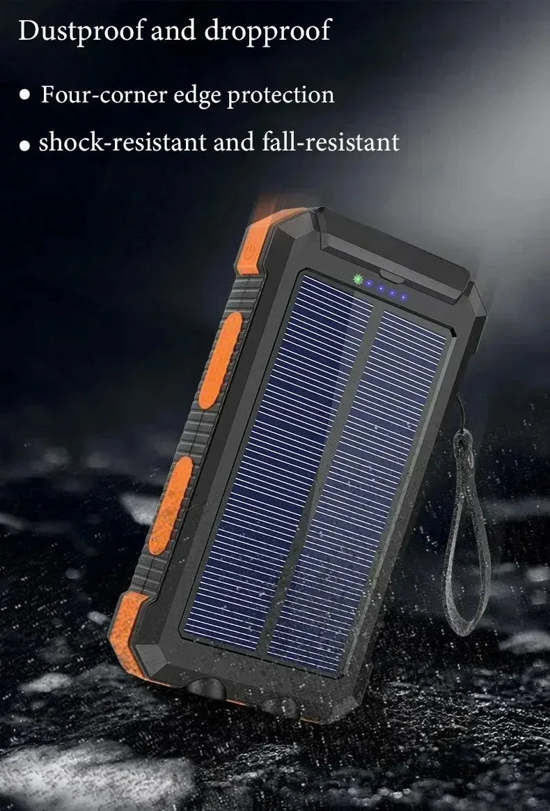 Solar Power Bank 20000mAh with LED Light