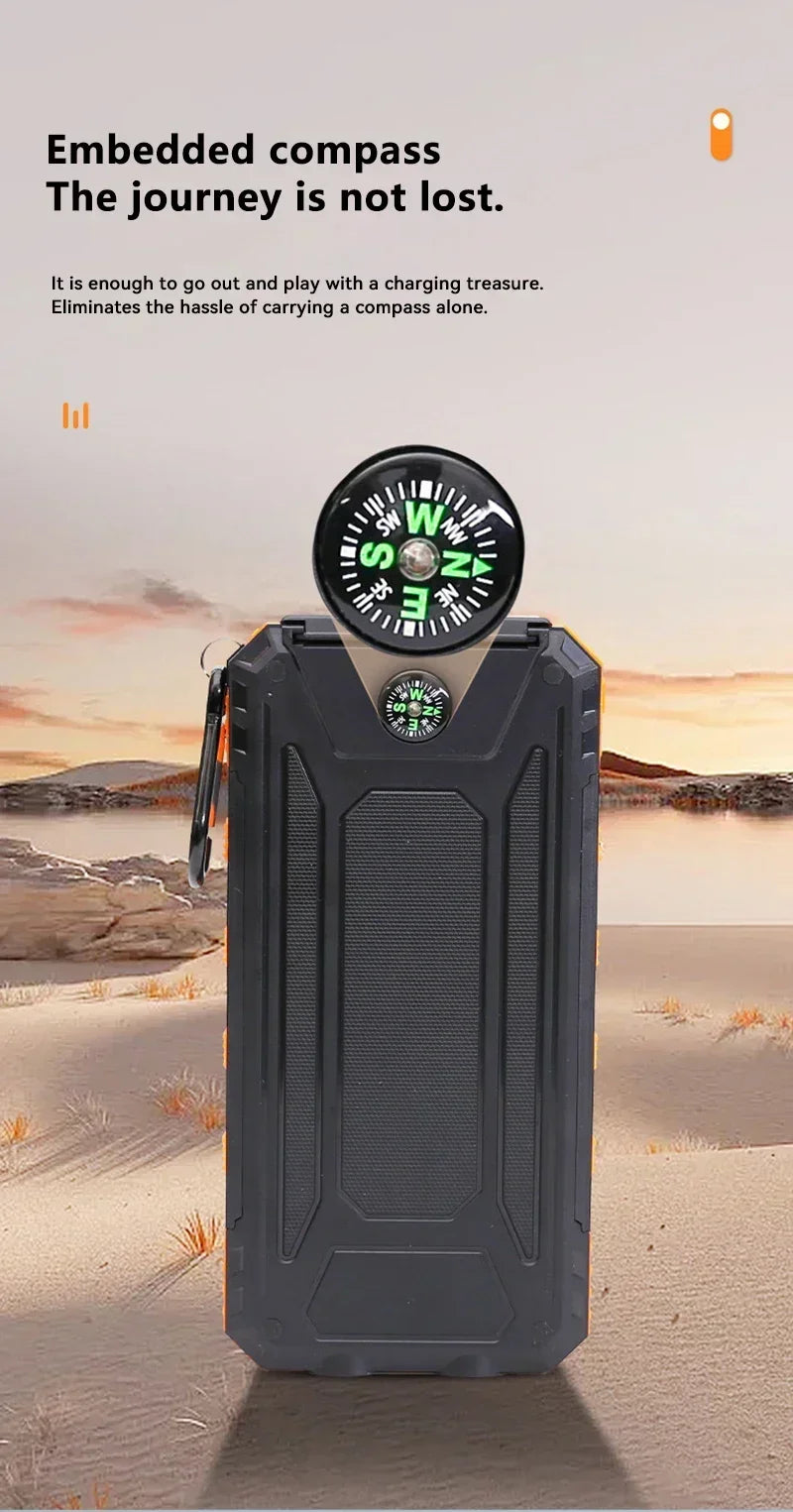 200000mAh Solar Power Bank Fast Charging