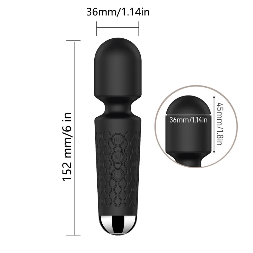 Powerful Dual Motor Silicone Dildo Vibrator Wand