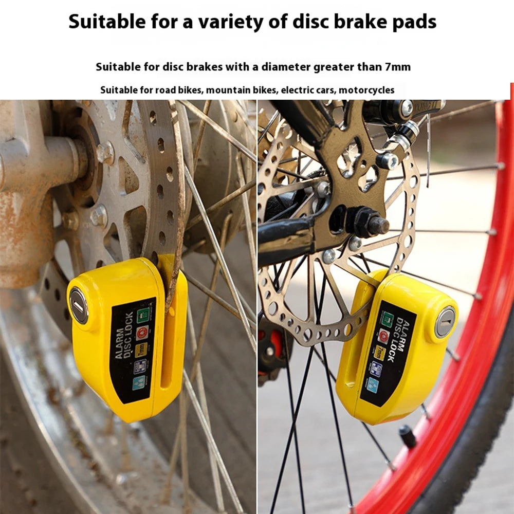 120dB Waterproof Motorcycle Disc Brake Alarm Lock