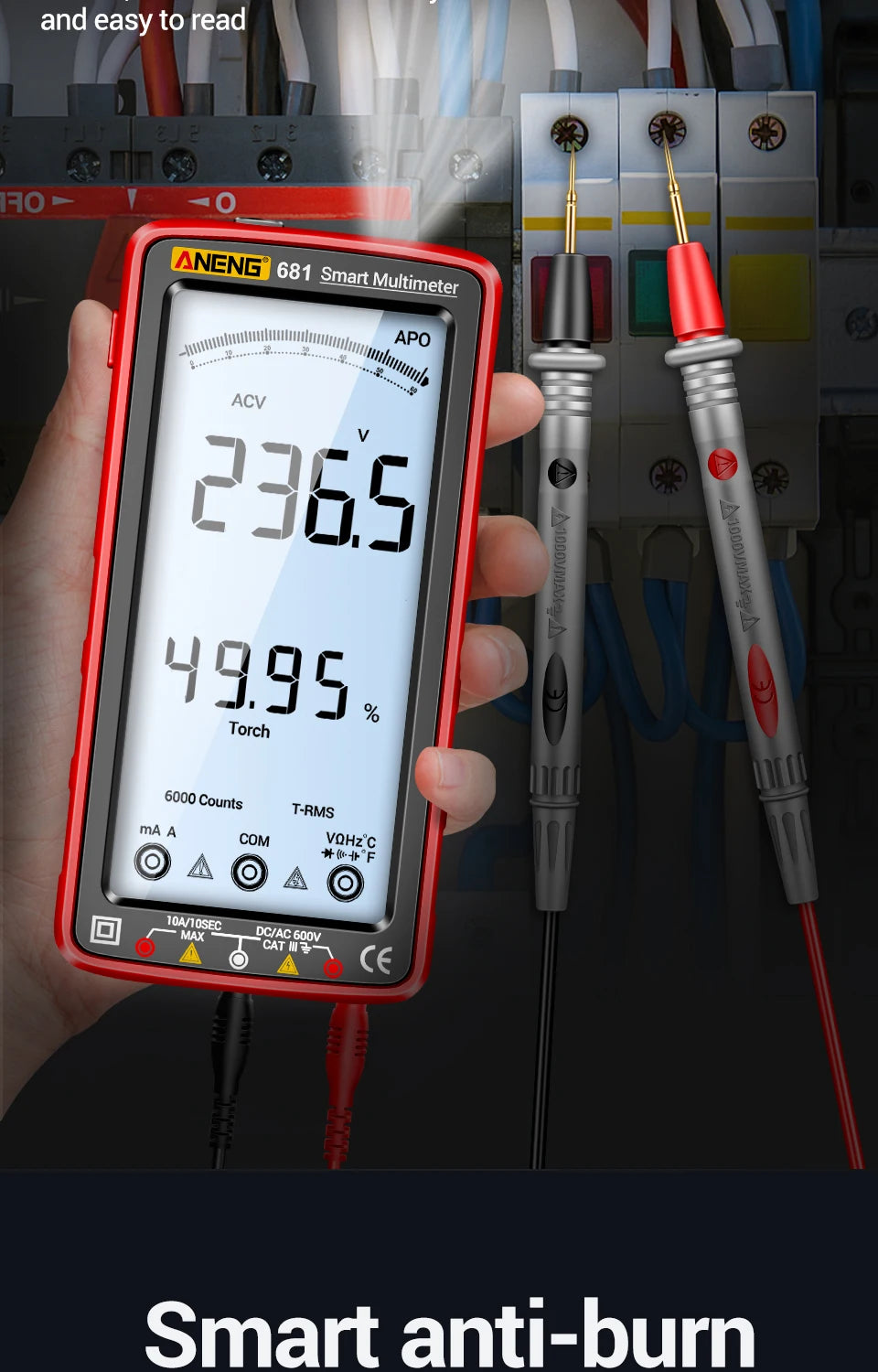 ANENG 681 Rechargeable Digital Multimeter Tester